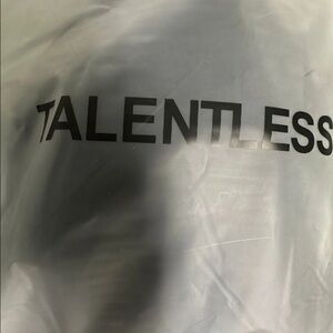 Talentless Black Hoodie with Cream Logo